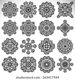 Mandalas. Vintage decorative elements. Oriental pattern, vector illustration.  Islam, Arabic, Indian, Turkish, Pakistan, Chinese, Ottoman motifs