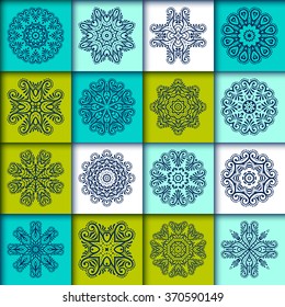 Mandalas. Vintage decorative elements. Oriental pattern, vector illustration.  Islam, Arabic, Indian, Turkish, Pakistan, Chinese, Ottoman motifs