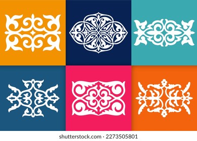 Mandalas. Vintage decorative elements. Six ethnic mandala patterns set Oriental pattern, vector illustration. Islam, Arabic, Indian, Turkish, Pakistan, Chinese, ottoman motif ethnic Mandala ornament