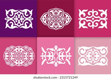 Mandalas. Vintage decorative elements. Six ethnic mandala patterns set Oriental pattern, vector illustration. Islam, Arabic, Indian, Turkish, Pakistan, Chinese, ottoman motif ethnic Mandala ornament
