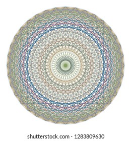 Mandala-style interior works are made of various colored straight lines. For fashion, interior and plate design. Editable by color group.