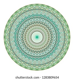 Mandala-style interior works are made of various colored straight lines. For fashion, interior and plate design. Editable by color group.