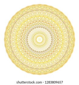 Mandala-style interior works are made of various colored straight lines. For fashion, interior and plate design. Editable by color group.