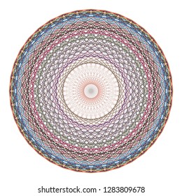 Mandala-style interior works are made of various colored straight lines. For fashion, interior and plate design. Editable by color group.
