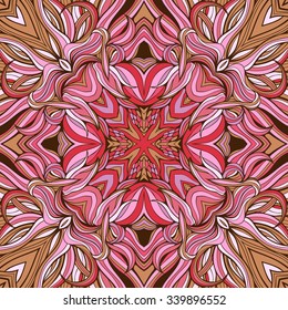 mandala-style seamless pattern made of floral elements 2