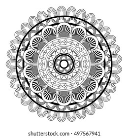 Mandale of bohemic and ornament concept