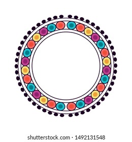Mandale circle design, Abstract ornament art decoration style and effect theme Vector illustration