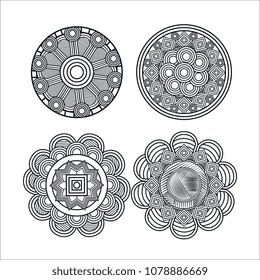 mandale monochrome art set styles