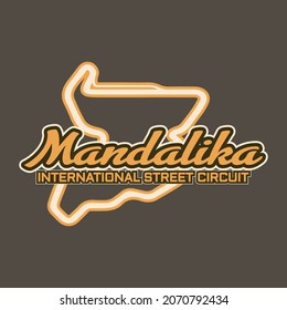 Mandalika International Street Circuit Logo Design. For Various Purposes With Vector Files