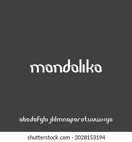 MANDALIKA.Luxury and elegant alphabet font vector set
