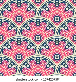 Mandalla seamless pattern tiles vector abstarct background. Abstract geometric print