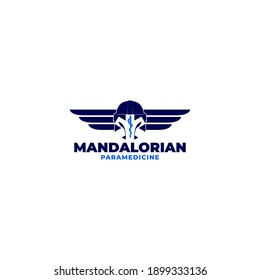 Mandalorian Paramedic Logo Design Vector