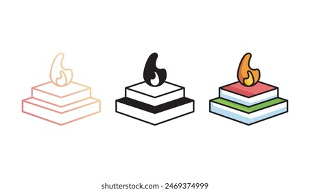 Mandap icon design with white background stock illustration