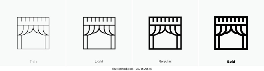 mandap icon. Thin, Light Regular And Bold style design isolated on white background