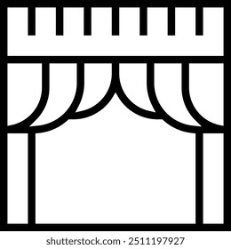 ícone do mandap. Design de estilo linear fino isolado em fundo branco