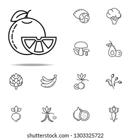mandarin dusk style icon. Vegetables icons universal set for web and mobile