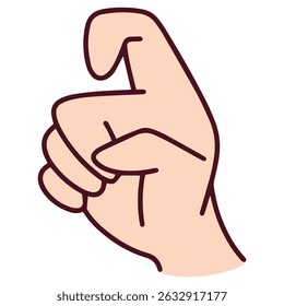 Mandarin finger sign for number 9 using thumb and pinky finger. Commonly recognized hand gesture in Chinese for numeric representation in conversation
