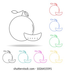 mandarin icon. Element fruits multi colored icons for mobile concept and web apps. Thin line icon for website design and development, app development. Premium iconfruits on white background