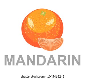 mandarin icon entirely and in a cut