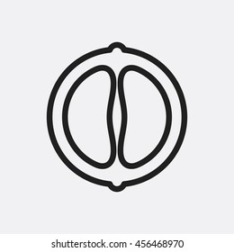 Mandarin icon illustration isolated vector sign symbol
