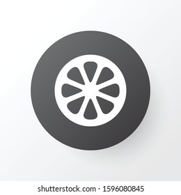 Mandarin icon symbol. Premium quality isolated orange element in trendy style.