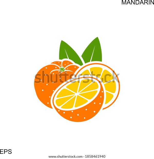 Mandarin Logo Isolated Mandarin On White Stock Vector (Royalty Free) 1858461940 Shutterstock