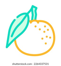 mandarinorangefarbener Farbsymbol, Vektorgrafik. Mandarinenorangefarbenes Schild. einzelne Symbolillustration