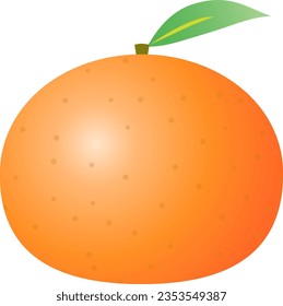 La mandarina anaranjada aislada de fondo blanco