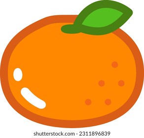 Mandarinenorange, einzelne Vektorsymbol.