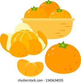 Mandarin oranges in a basket