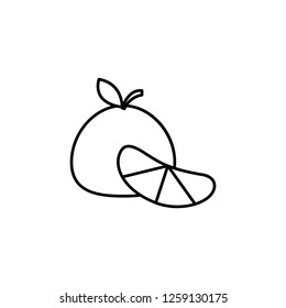 mandarin outline icon. Element of fruits icon. Thin line icon for website design and development, app development. Premium icon