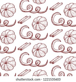 Mandarin pattern on white backgroung