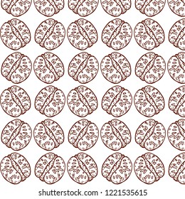 Mandarin pattern on white backgroung