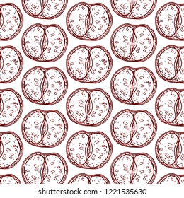 Mandarin pattern on white backgroung