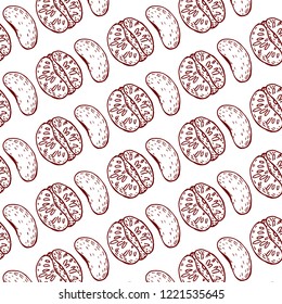 Mandarin pattern on white backgroung