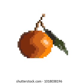 
Mandarin in the pixel art, 8 bit, 16 bit