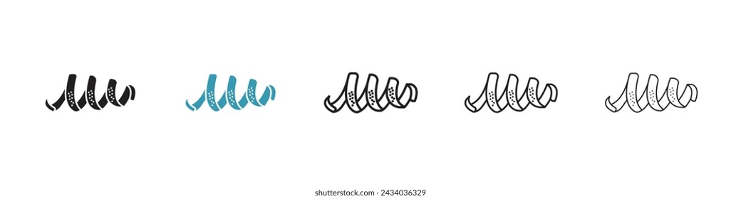 Mandarin Unwrap Vector Icon Set. Citrus Peeling Joy Vektor-Symbol für UI-Design.