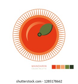 Mandarin vector color palette