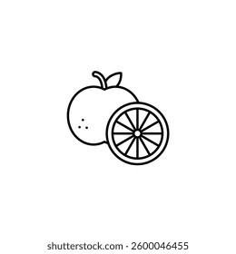 Mandarin vector line icon icons design
