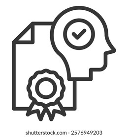 Mandate Icon Lineal Style Vector Illustration