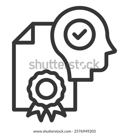 Mandate Icon Lineal Style Vector Illustration