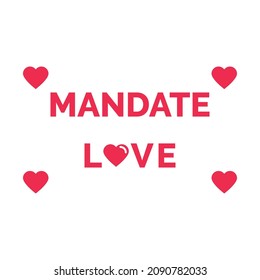 Mandate Love, Pink Hearts, text end vector for everything