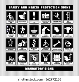 Mandatory construction and industry signs