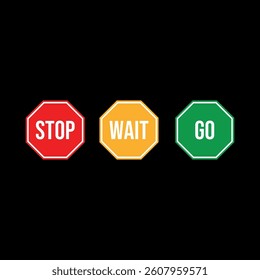 Mandatory, Regulatory Road Sign, Traffic Sign Vector Template