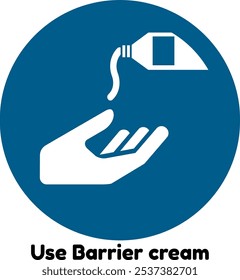 Pflichtzeichen ISO 7010 - Barrierecreme verwenden