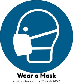 Mandatory Sign ISO 7010 - Wear A mask
