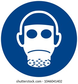 Mandatory Sign Vector - Wear Respiratory Protection Symbol, Label, Sticker