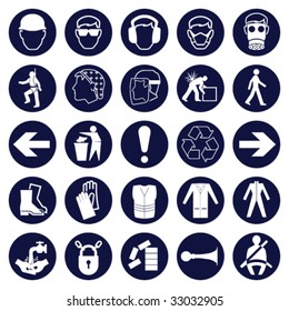 Mandatory Signage icon Collection
