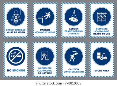 mandatory signs, construction health, safety sign used in industrial applications