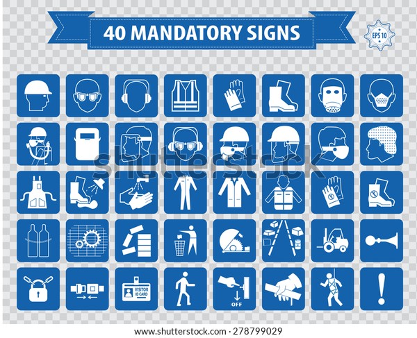 Mandatory Signs Construction Health Safety Sign Stock Vector Royalty Free 278799029 Shutterstock 9051